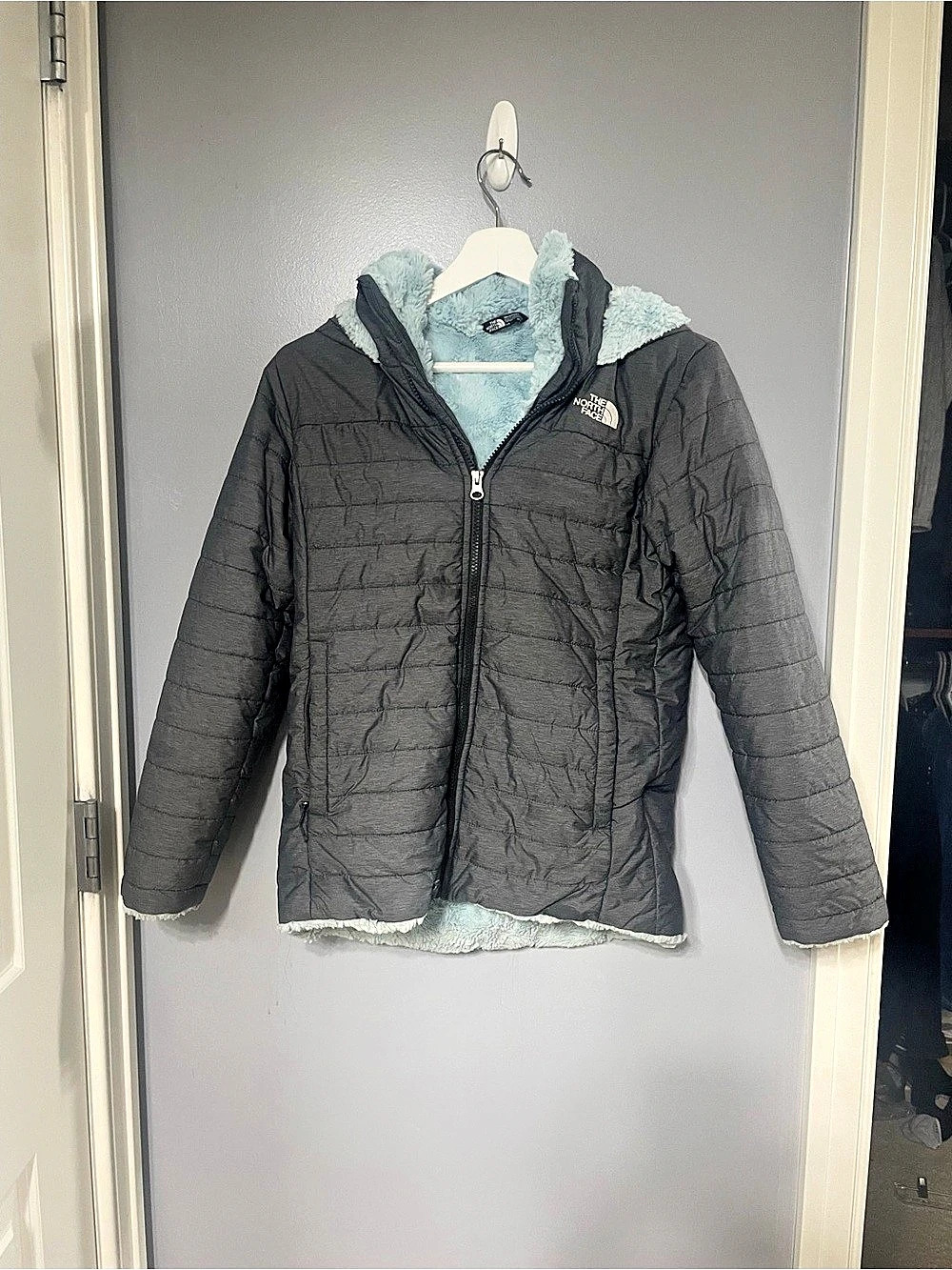 The North Face Mossbud Swirl Jacket Grey/turquoise